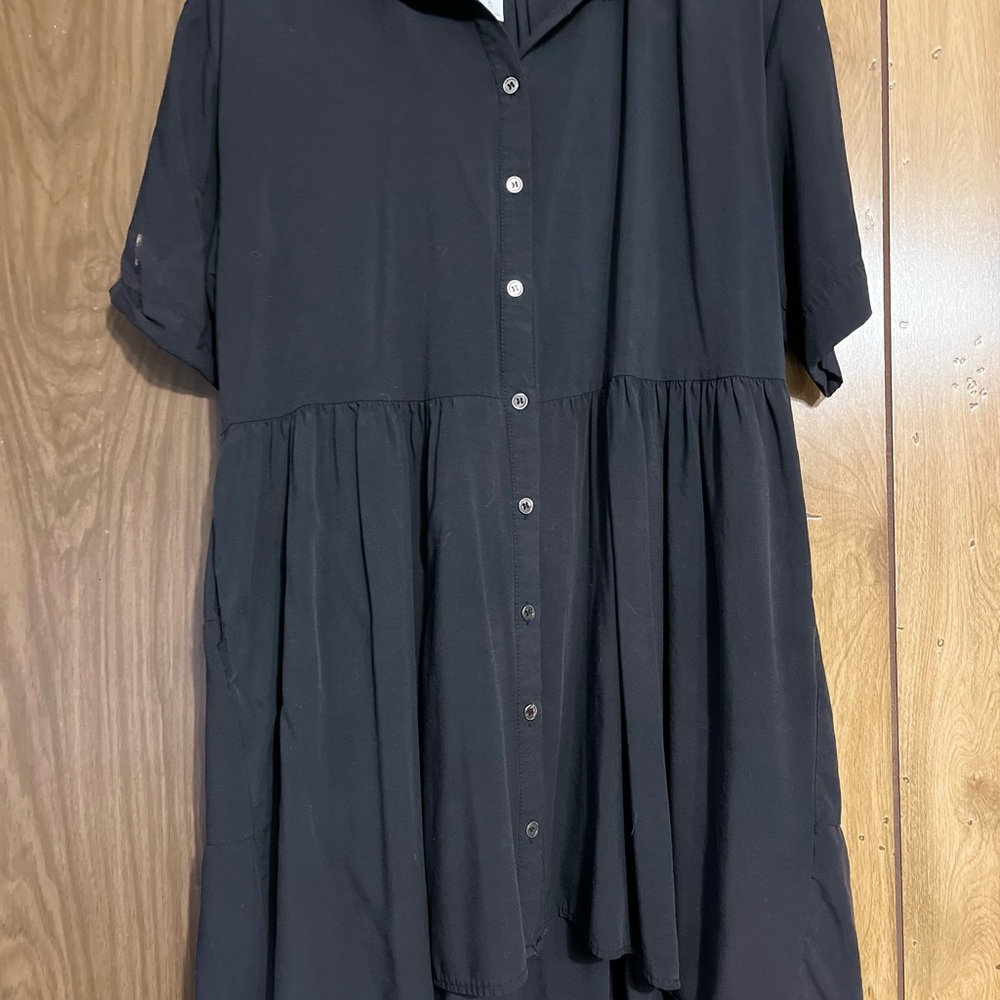 Black Button-Up Dress